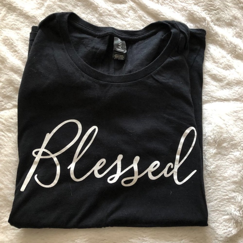 "Blessed" Black Graphic Tee